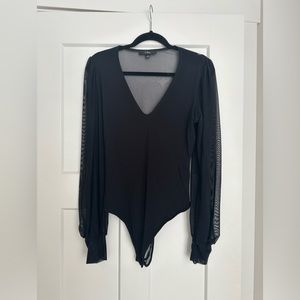 Lulu’s sheer black bodysuit